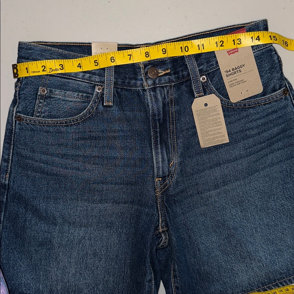 Levi's Dark Blue Denim Shorts with Tags Size 26 - Picture 7 of 16